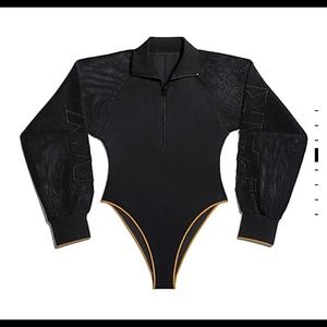 Ivy Park Drip 2.2 Mesh Bodysuit with Snap Closure